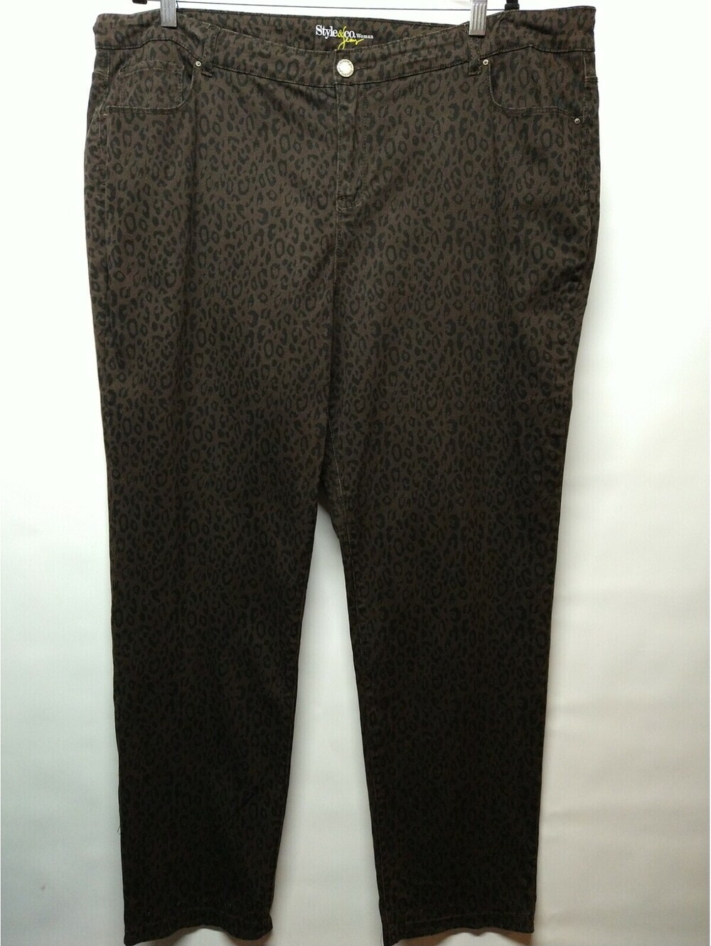 Style & Co Woman Skinny Leopard Print Jeans 20w 061